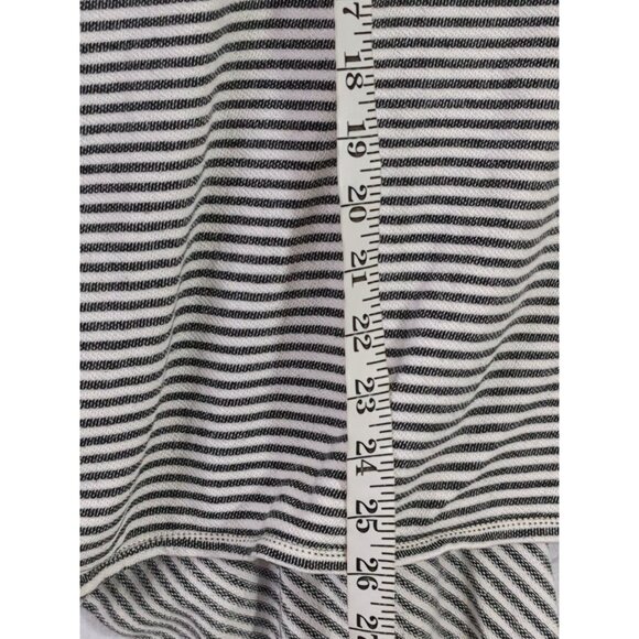 Max Studio Cardigan Womens S Black White Open Front Long Sleeve Hood Cotton - Picture 8 of 9